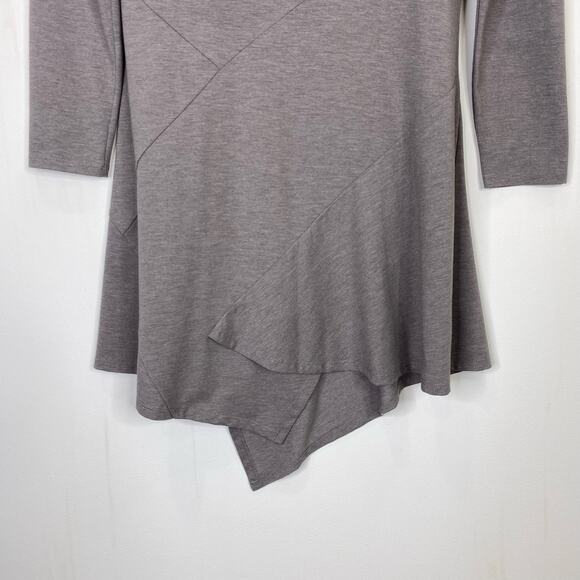 Stella Carakasi Asymmetrical Hem Dress Womens Sz S Long Sleeve Lagenlook Stretch - Picture 4 of 9